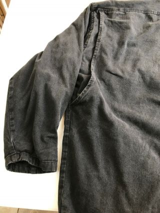 Vintage Stussy Black Denim Heavy Jacket Print Lined Made In USA Men’s XL 1990’s 9