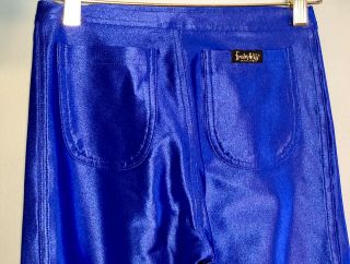 Frederick’s Of Hollywood Blue Spandex Disco Pants 1970s 1980s Rare Color 6