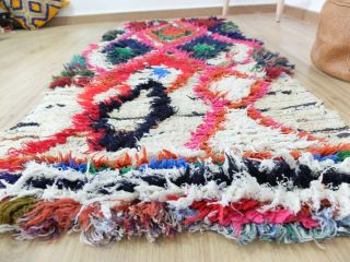 Vintage,  Authentic Woolen Azilal rug Berber/ Moroccan Rug/Teppich 5 ' 7  /2 ' 3 4