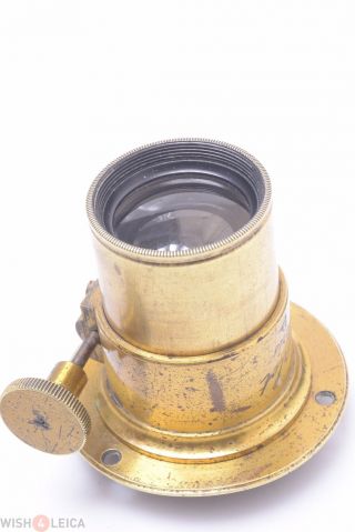 Darlot French Brass Antique Lens W/ Rack & Pinion