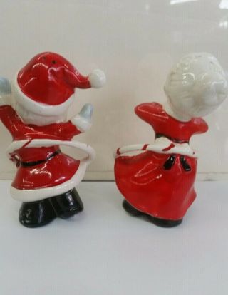 Rare Vintage Santa & Mrs Claus Hula Hoop Salt & Pepper Shakers Japan 4