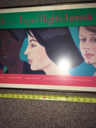 Alex KATZ c197o RARE artist poster Equal Rights Amendment NOW metoo 14”x44” 4