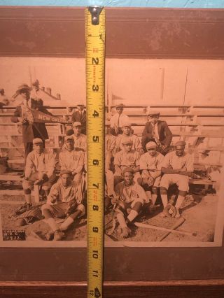 ANTIQUE 1923 BLACK NEGRO LEAGUE BASEBALL TEAM PHOTO,  Orleans N.  O.  C.  Champions 9