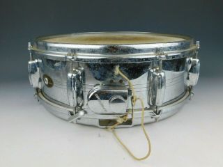 Rare Vintage Slingerland Sound King 14 " X 5 " 8 - Lug Chrome All Metal Snare Drum