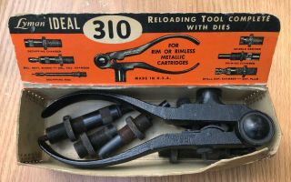 Vintage Lyman Ideal No.  310 Reloading Tool - Box & Dies