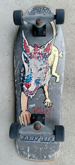Vintage Chris Miller Schmitt Stix Dog Skateboard Rare