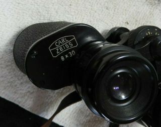 1954 - 1971 Vintage Carl Zeiss Binoculars 8x30 with Leather Case PERFECT SHAPE 3
