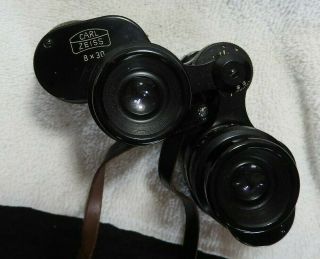 1954 - 1971 Vintage Carl Zeiss Binoculars 8x30 with Leather Case PERFECT SHAPE 4