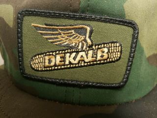 Vtg Dekalb K - Products Camouflage Snapback Hat Trucker Cap Patch USA 2