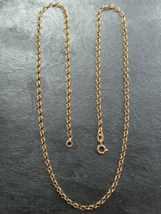 Vintage 9ct Gold Belcher Link Necklace Chain 18 Inch 1983