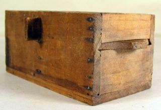 Antique Wooden Pine Bee Lining Or Hunting Box Apiary Beekeeping W Glass Window 6