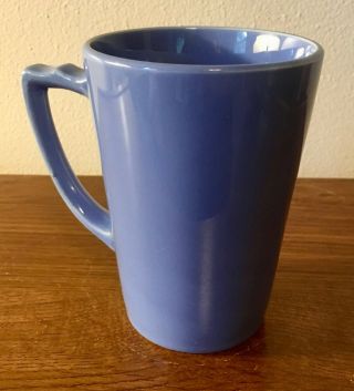 Rare Vintage Riviera Mauve Blue Tumbler Mug With Handle From Homer Laughlin