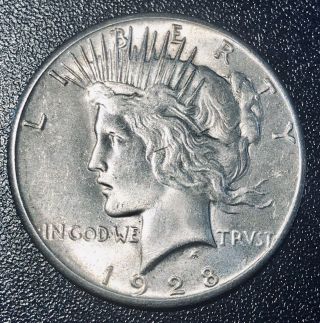 1928 P Peace Silver Dollar Hi Grade U.  S.  Rare Key Coin