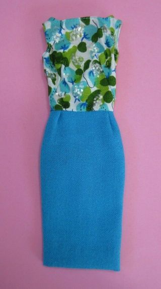 Vintage Barbie - Fashion Editor 1635 Floral & Turquoise Dress
