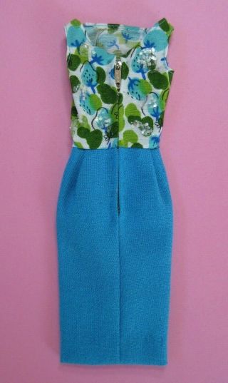 Vintage Barbie - FASHION EDITOR 1635 Floral & Turquoise Dress 2