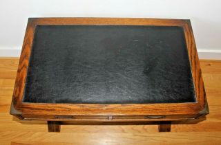 Vintage Brown Side/End/Coffee Table by Brandt w Round Finials Brass Finishes 10