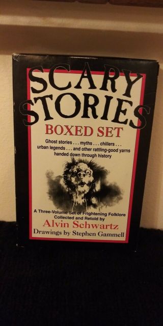 Vintage 1st Edition Scary Stories To Tell In The Dark Boxed Set Alvin Schwartz