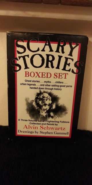 Vintage 1st Edition Scary Stories to Tell in the Dark Boxed Set Alvin Schwartz 2
