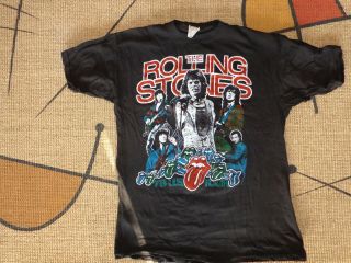 Vintage Rolling Stones 1978 Concert Tour T Shirt Xl Double Sided 