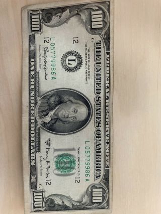 $100 Bill 1963 Vintage (real Money)