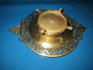 Antique c1900 French Bronze Blue Champleve ' Enamel Tazza Compote 10