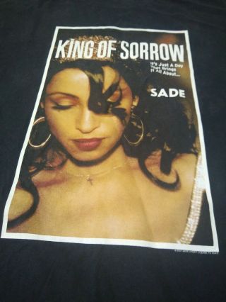 Vintage Sade King Of Sorrow Men’s Unisex T - Shirt Officially Licensed Giant 2001