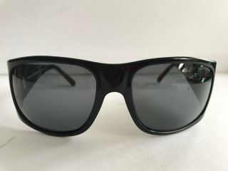 Pre Owned Giorgio Armani 2529 Sunglasses Shiny Black 58mm Italy