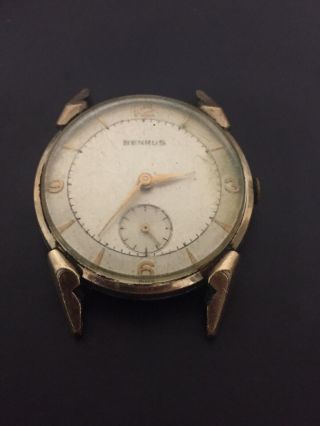 Rare Vintage Benrus 911207 17 Jewels Mens Swiss Watch 10k Gold Filled