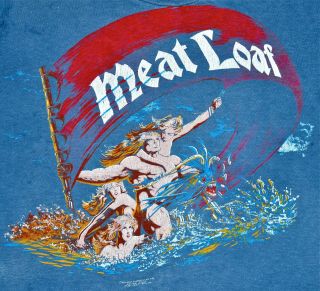 Vintage 1981 Meat Loaf Dead Ringer Rock Concert T Shirt Tour T Shirt Sz S Faded