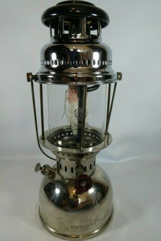Old Vintage Optimus No 300p Paraffin Lantern Kerosene Lamp.  Radius Hasag Primus