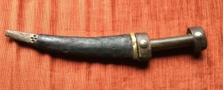 Antique Islamic Persian Or Ottoman Khanjar Dagger Wootz Janbiya