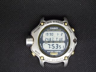 Casio Vintage Digital Watch Dep - 600 970 Diver Scuba 200m Diver Helmet Retro