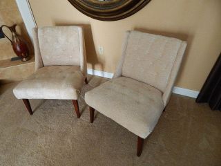 2 Mid - Century Modern Kroehler Chairs - Tuffted,  Low Profile,  Club,  Slipper Chair