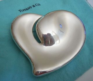 Vintage Tiffany Elsa Peretti 925 Sterling Silver Heart Belt Buckle - Box/dust Bag