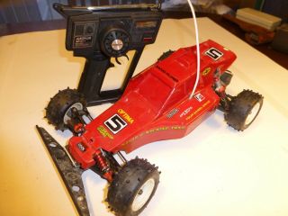 Vintage Kyosho Optima Four Wheel Drive Rc Buggy With Futaba Magnum Sport Fp - T2pb