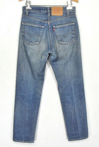 Vtg Early 80s Levis 501 Button Fly Hige Denim Jean Usa Made 28 X 30 / Tag 29x34