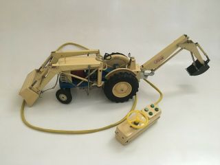 Vintage Tin Ford Motor Company 4000 Industrial Tractor Backhoe Battery - Operated
