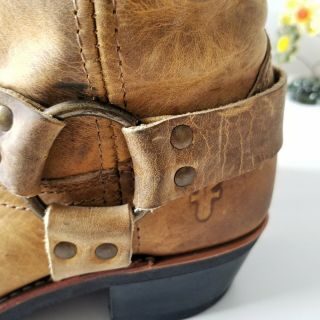 Vintage Frye Harness Riding Boots 77300 Brown Tan Leather USA Women ' s Sz 7 M 6
