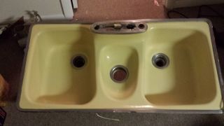 Vintage American Standard Fiesta Sink Yellow Mid Century