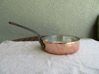 Vintage 22cm Copper Saute Pan By Jacquotot For Conti Restaurant In Paris.
