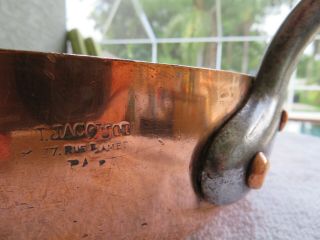 Vintage 22cm Copper Saute Pan by Jacquotot for Conti Restaurant in Paris. 8