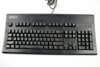 Vintage Dell Ps2 At101w Clicky Keyboard Alps Switches Rare Black Color
