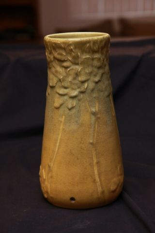 Antique 1911 Rookwood Art Pottery Mat Glaze Floral Vase Lamp Base 1709 Vintage 2