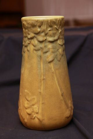 Antique 1911 Rookwood Art Pottery Mat Glaze Floral Vase Lamp Base 1709 Vintage 4