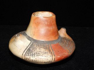 ANTIQUE / VINTAGE HOPI PUEBLO INDIAN POTTERY LUGGED POT - unusual form - EARLY 3