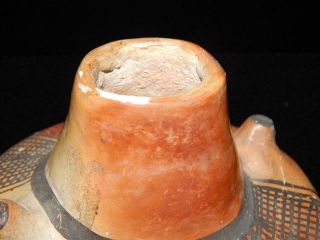 ANTIQUE / VINTAGE HOPI PUEBLO INDIAN POTTERY LUGGED POT - unusual form - EARLY 4