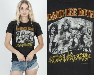 Vintage 80s David Lee Roth Eat Em And Smile Concert Tour Rock Band Tee T Shirt