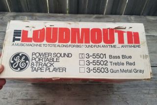1970 ' S VINTAGE GE THE LOUDMOUTH PORTABLE 8 TRACK TAPE PLAYER. 3