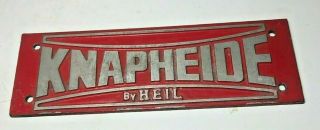 Rare Vintage Knapheide By Heil Semi Truck Metal Emblem Logo Nameplate (b009)