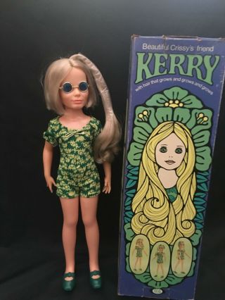 Vintage Ideal Blonde Kerry Grow Hair Doll Crissy Friend 1971 W/ Box